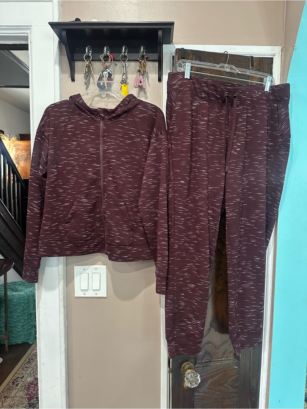 Xersion Maroon Space-Dye Tracksuit